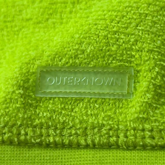 Outerknown Chartreuse Terrycloth Pullover Sweatshirt NWT - Picture 3 of 5